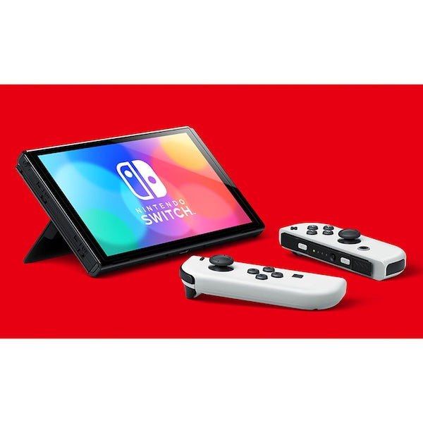 Image 2 Image 3 Image 4 Image 5 Image 6 Go to slide 1 Go to slide 2 Go to slide 3 Go to slide 4 Go to slide 5 1/6 Nintendo Switch Console OLED Model White